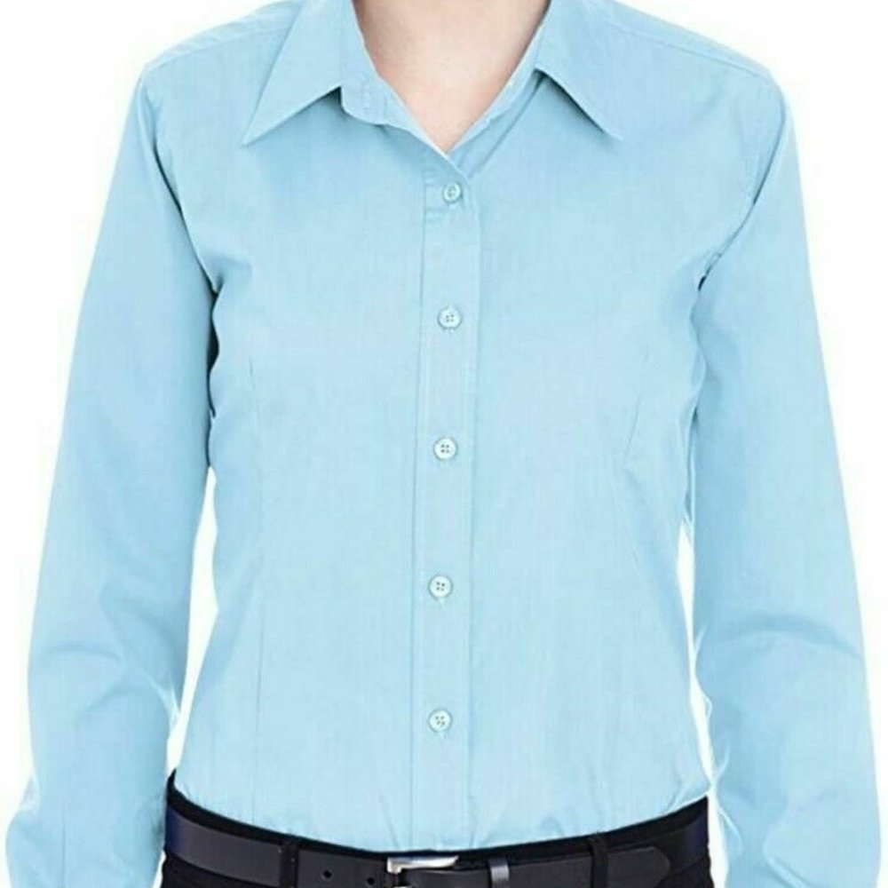 NWT ULTRACLUB EASYCARE BROADCLOTH SHIRT BLUE SMALL, MEDIUM, LARGE‎
